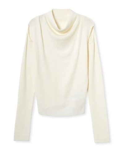 コールドショルダールーズリブプルオーバー