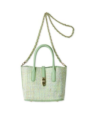 メタルポイントツイードトートバッグ