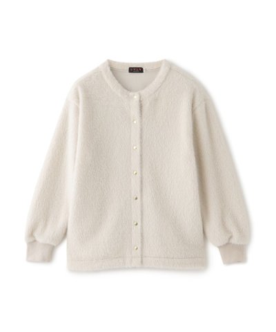 【L】【ウォッシャブル】テディファーカーディガン