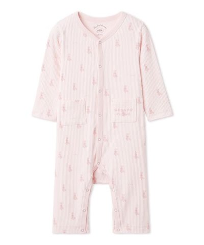 【BABY】ぬいぐるみ柄長袖ロンパース