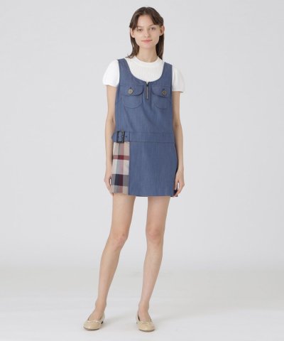 【取扱店舗限定】スラブシャンブレーデニムジャンパースカート