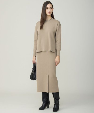 コットンポリエステルスムース ニットスカート