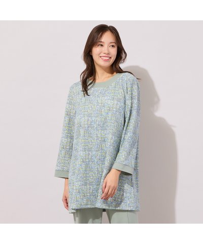 ピサーノ PISANO 【手洗いOK】DJニット・フレアーシルエットチュニックカ