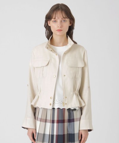 【店舗限定】ソフトリネンショートブルゾン