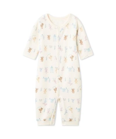 【BABY】新生児ウォッシングアニマル柄2WAYオール