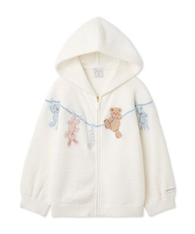 【JUNIOR】エアリーモコウォッシングアニマルジャガードパーカ