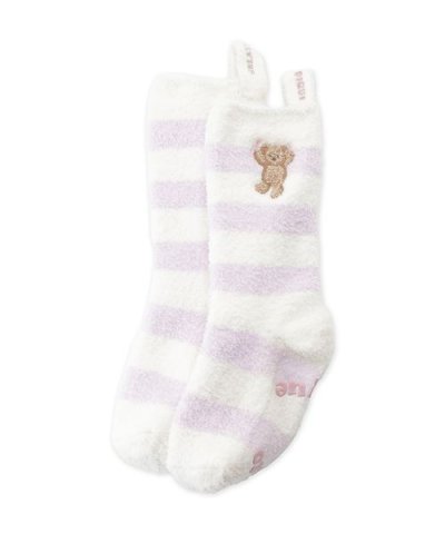 【KIDS】エアリーモコベアボーダーソックス