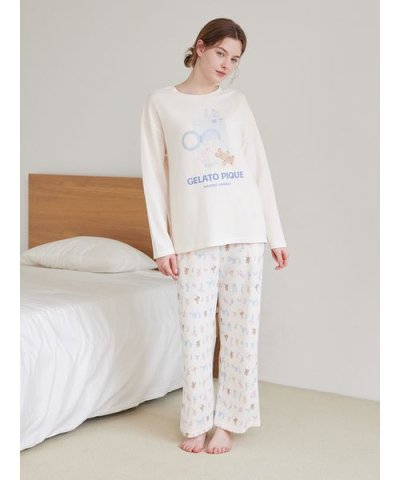 ウォッシングアニマル柄ロングパンツ