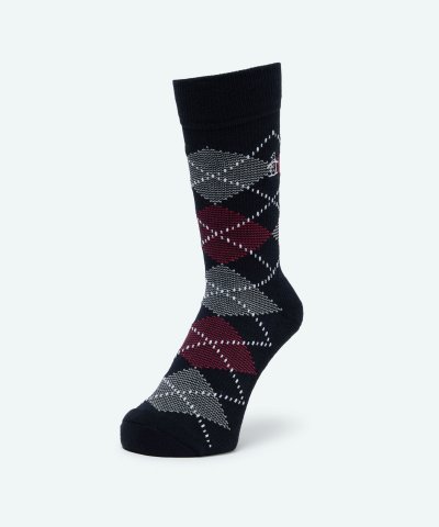 マンシングウェア Munsingwear クルー丈アーガイル柄ソックス【返品不可