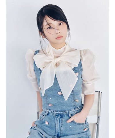 オーガンザボウタイブラウス