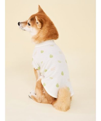 【CAT&DOG】フルーツ柄ワッフルカットソープルオーバー