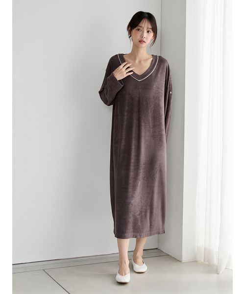 JOEL ROBUCHON】ツイードモコVネックワンピース(508625150)｜阪急
