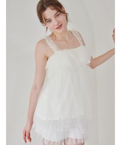 ハート柄チュールカップインキャミソール