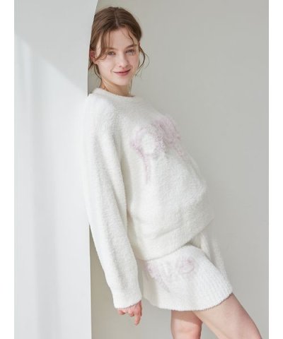 フリルロゴリブフレアショートパンツ