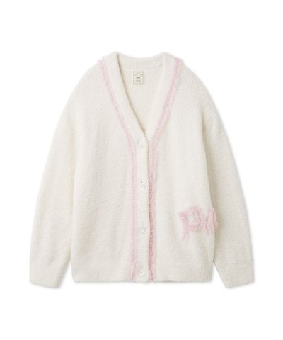 フリルロゴカーディガン