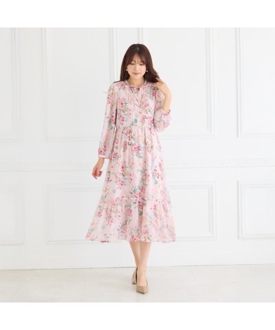 ローズティアラ RoseTiara シフォンプリントワンピース