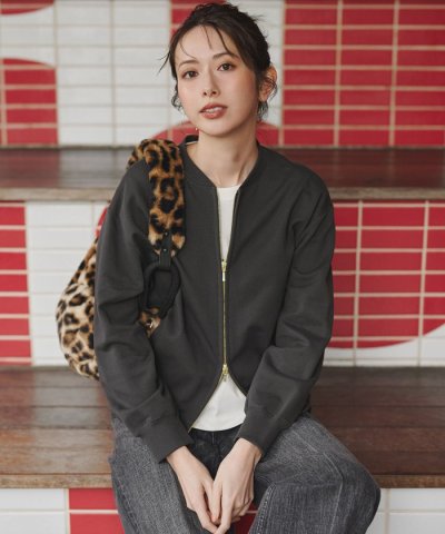 【WEB＆一部店舗限定】クリアコットンテリー ダブルジップ ブルゾン