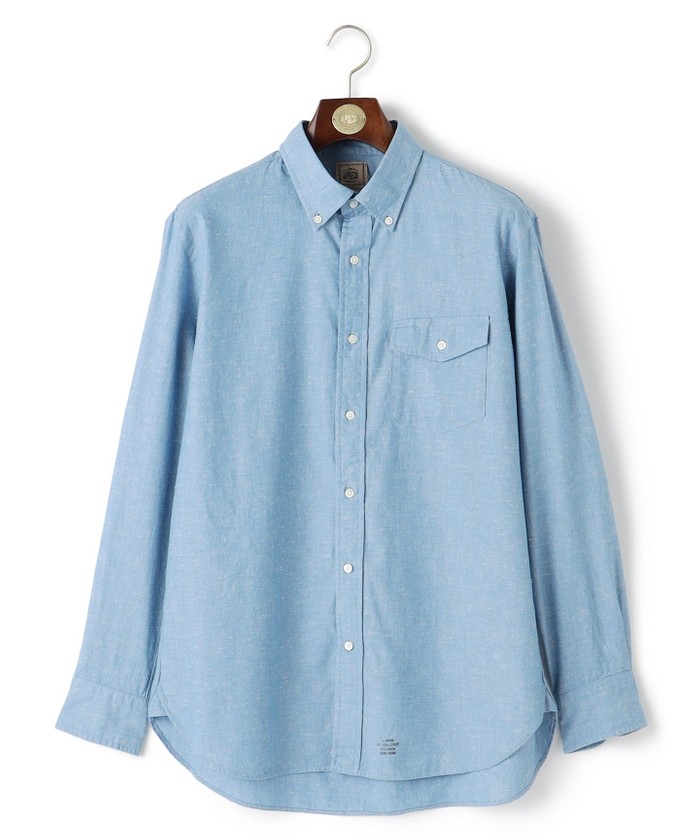 4765【美品】ブルネロクチネリ　長袖シャンブレーシャツ　インディゴ M 4765【美品】ブルネロクチネリ 長袖シャンブレーシャツ インディゴ M