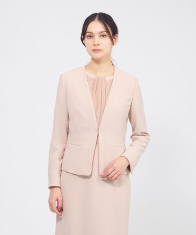 コンパクトダブルクロス ノーカラージャケット