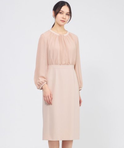 コンパクトダブルクロス シフォンコンビドレス