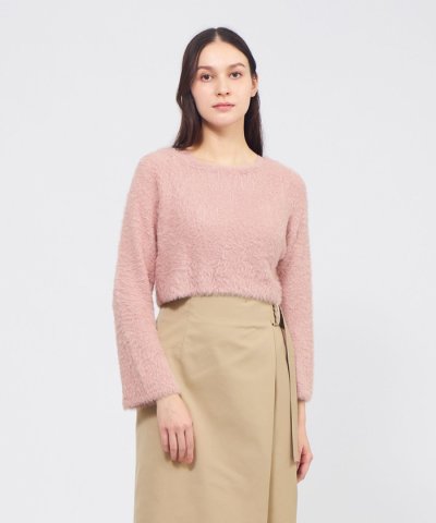 へアリーレイヤードニット