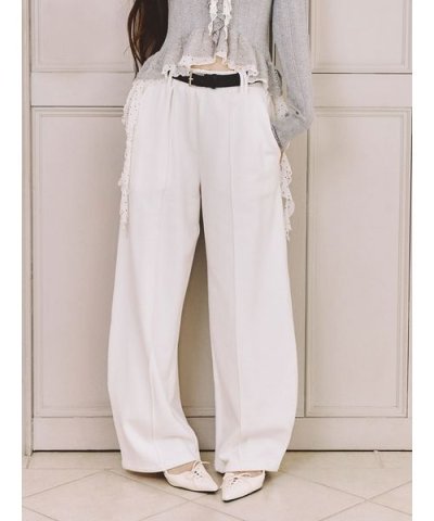 【WEB限定00サイズ】ベルト付きスウェットパンツ