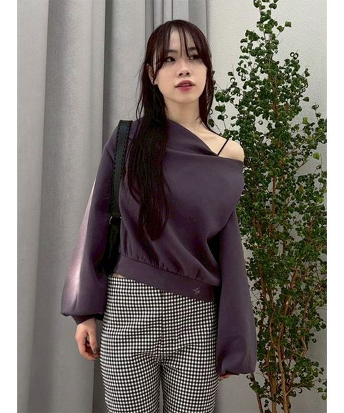 WEB限定カラー】ドレープオフショルボンディングスウェット(508684440