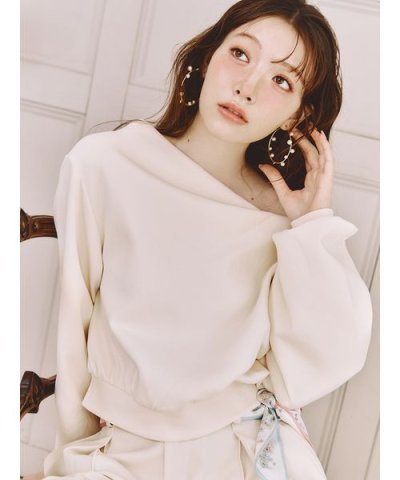 【WEB限定カラー】ドレープオフショルボンディングスウェット