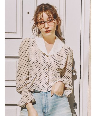 クラシックプリントカラーブラウス