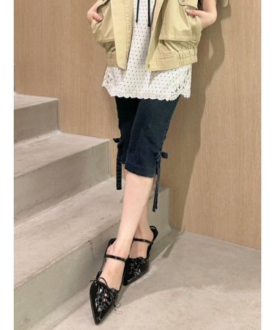 サイドリボンカプリパンツ