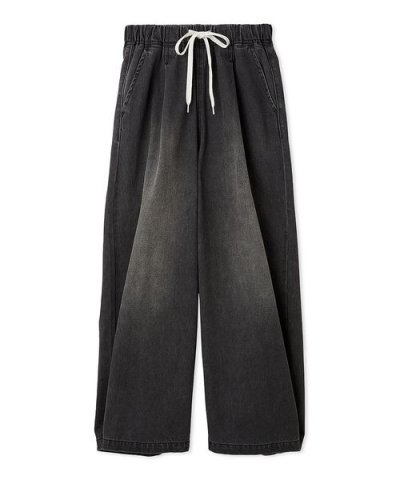 【WEB限定00サイズ】ワイドレッグイージーデニムパンツ