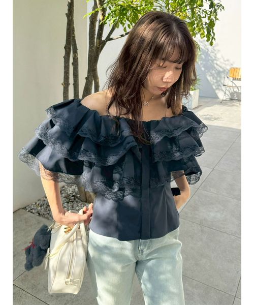 ボリュームフリルオフショル2wayブラウス(508684470)｜阪急百貨店公式