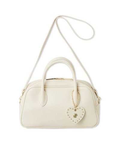 ハートチャーム付きボストンバッグ