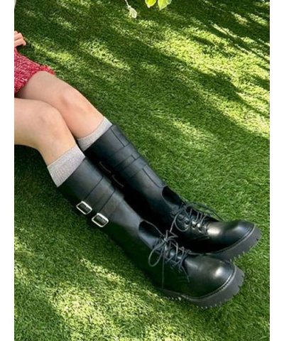 レースアップロングブーツ