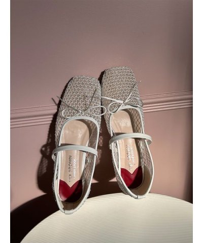 [L.B CANDY STOCK]スクエアバレエシューズ