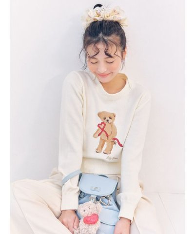 Lily Bearハートサテンニット