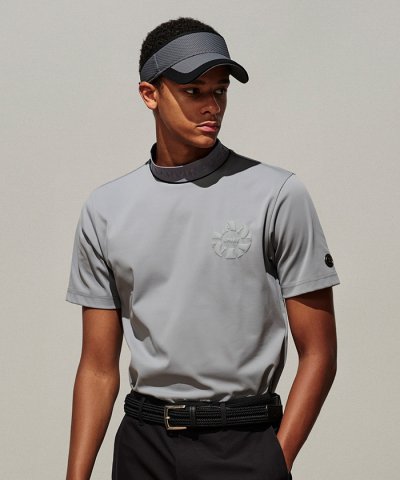 ランバン スポール LANVIN SPORT 衿リブモックネック半袖シャツ【2W