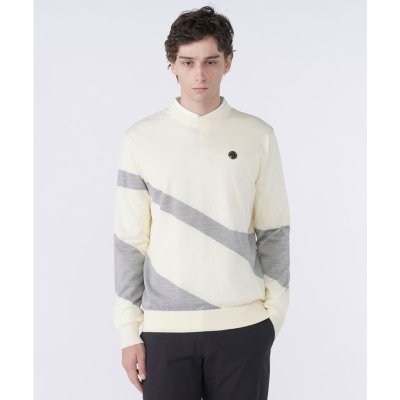 ランバン スポール LANVIN SPORT 幾何学柄クルーネックセーター【手洗