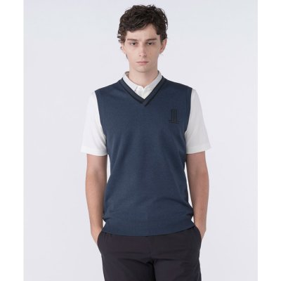 ランバン スポール LANVIN SPORT メランジニットベスト【洗濯機洗い可