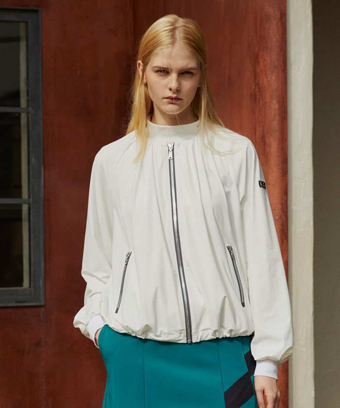 ランバン スポール LANVIN SPORT ギャザーデザインブルゾン【はっ水