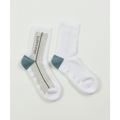 ランバン スポール LANVIN SPORT カラーブロックミドル丈ソックス【返