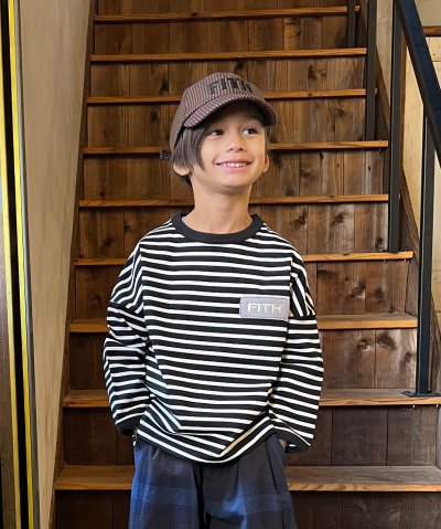 フィス FITH Striped Patch Long Sleeve Tee