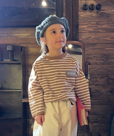 フィス FITH Striped Patch Long Sleeve Tee