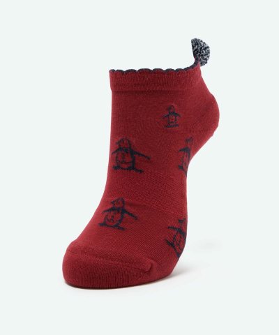 マンシングウェア Munsingwear アンクル丈梵天付きソックス【返品不可商