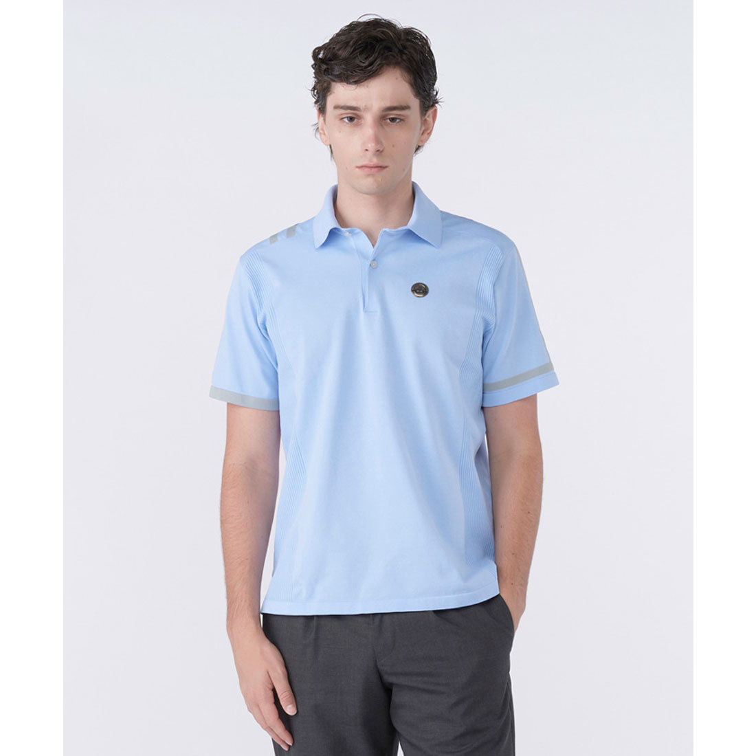 ランバン スポール LANVIN SPORT ハイゲージニット半袖ポロ【洗濯機洗