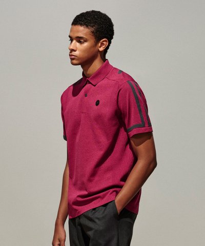 ランバン スポール LANVIN SPORT ハイゲージニット半袖ポロ【洗濯機洗