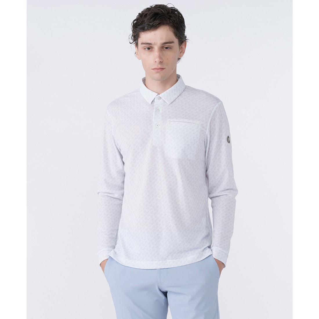 ランバン スポール LANVIN SPORT モノグラムプリント高通気長袖シャツ