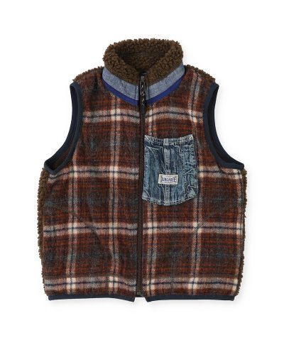 デニムダンガリー DENIM DUNGAREE Shaggy Plaid Ves