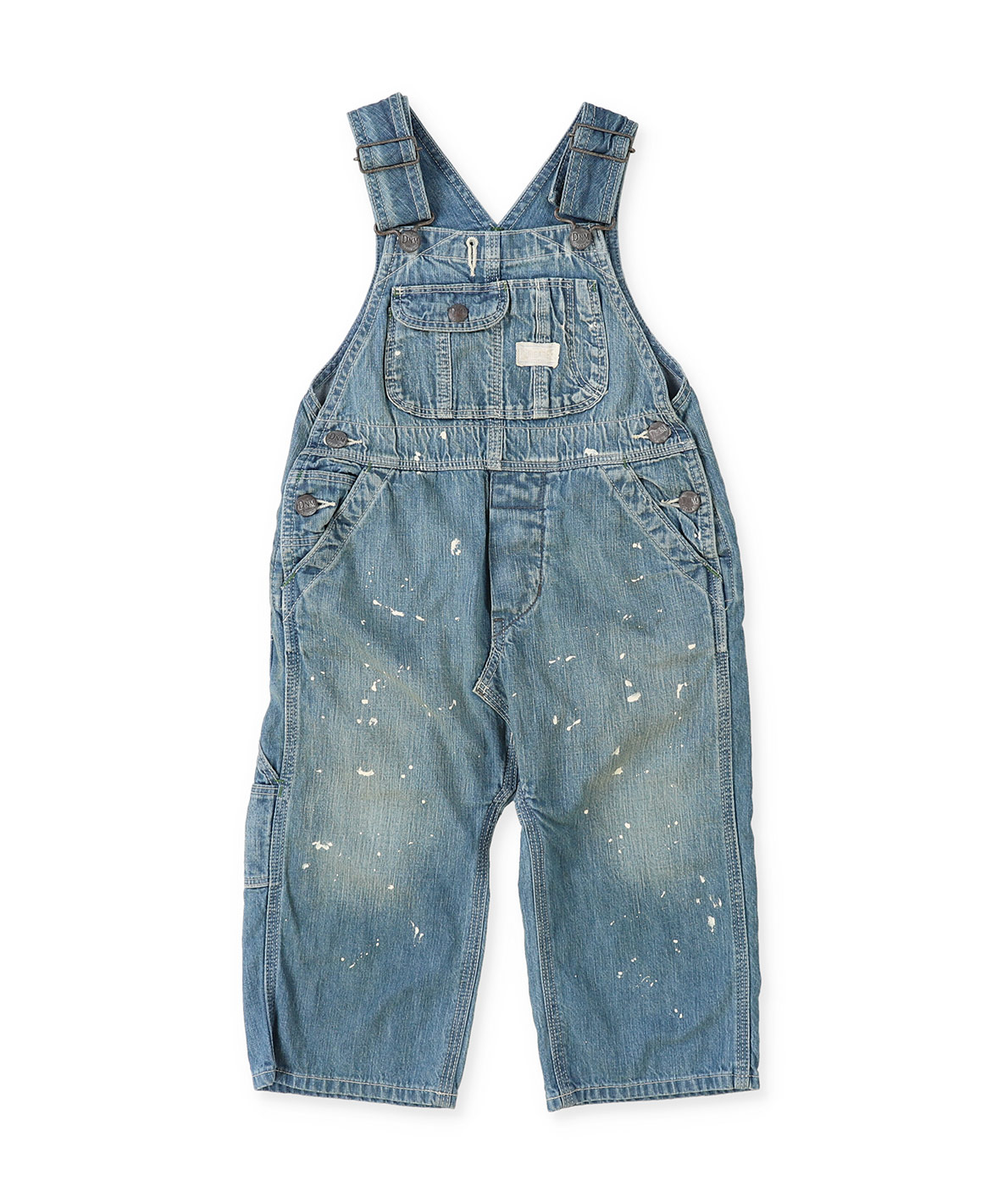 denim &dungaree デニム＆ダンガリー オーバーオール　ペンキ加工 デニムダンガリー DENIM DUNGAREE 8oz Denim Remake(508688652)｜阪急