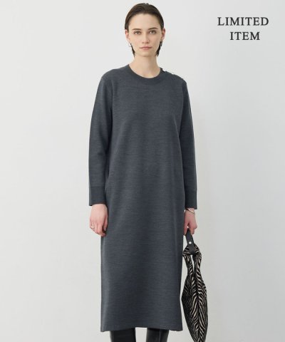 【WEB限定】 ウールブレンドダブルフェイス ニットワンピース